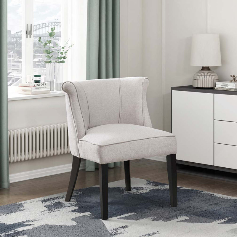 Chaise d'appoint en tissu, Beige