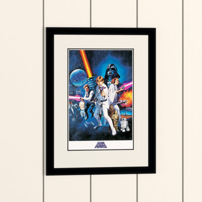 Star Wars A New Hope One Sheet 1 Piece Single Picture Frame Memorabilia on MDF