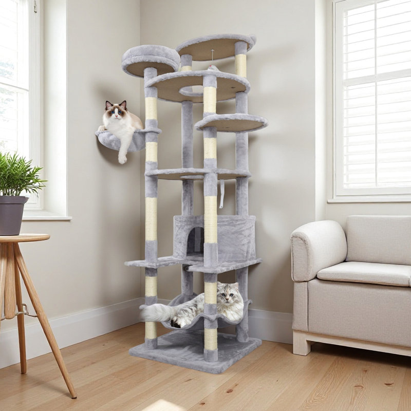 Tour pour chat Cy13 Grey, Gris clair