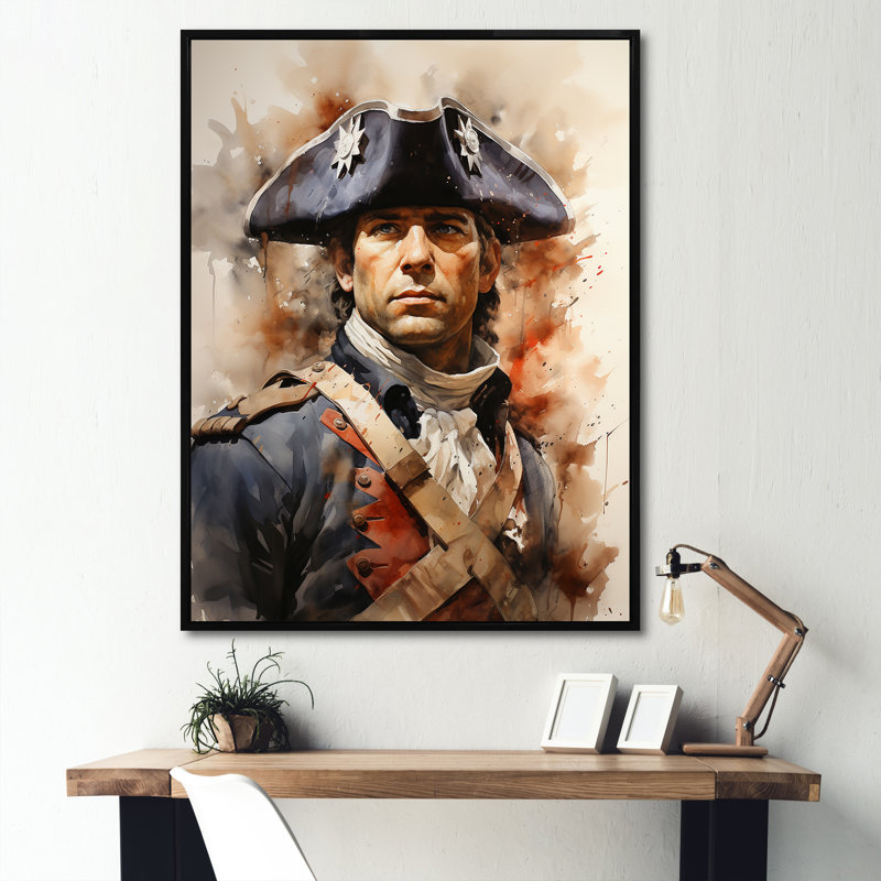 Filibert The American Revolutionary War I, H 40 po x l 30 po x P 1,5 po, Cadre flottant noir