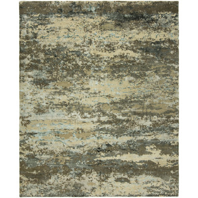 Abstract Area Rug in Beige