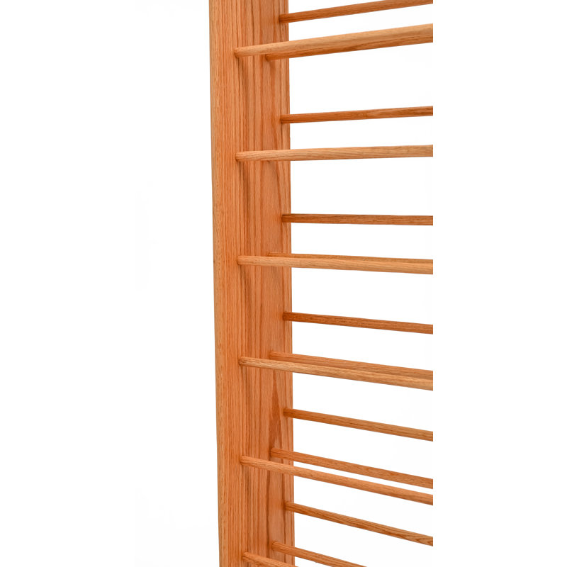 Support à CD en bois à goujon - Série 01, H 61,5 po x l 24,25 po x P 7,25 po, Foncé