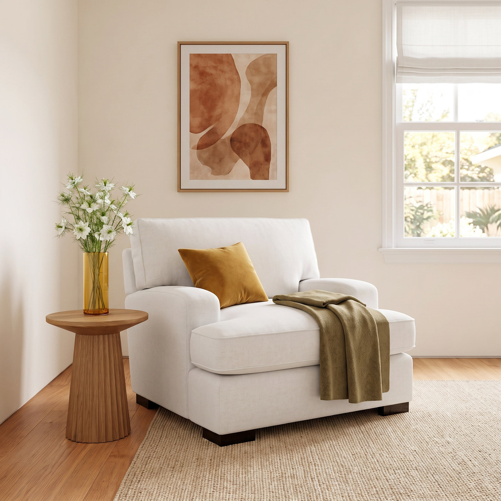 Brooklyn Accent Chair, Macarena Beige Basketweave