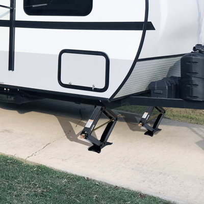 Ensemble de 24 prises de 2 vérins de stabilisation pour véhicules récréatifs robustes d'une capacité de 7500 lb de vérins de nivellement de remorque de camping-car avec base stable pour caravanes
