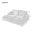 Canapé moderne avec deux ports USB, deux porte-gobelets et deux coussins décoratifs-2076774293