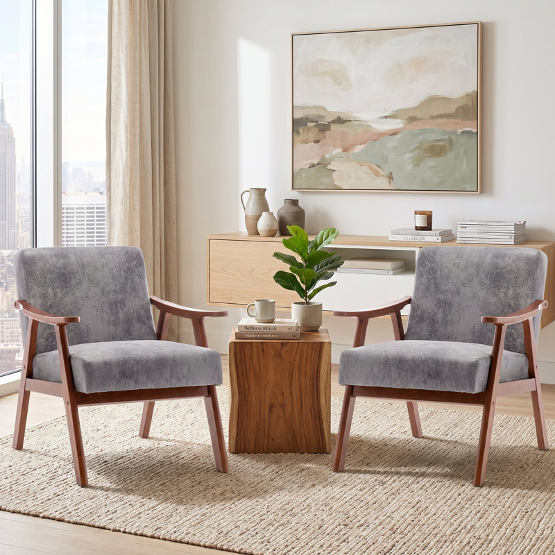 Chaise d'appoint Mid-Century, Dark Gray