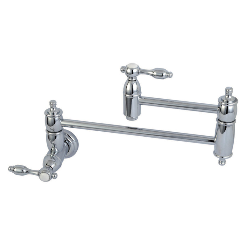 Robinet pour pot mural Tudor, Chrome poli