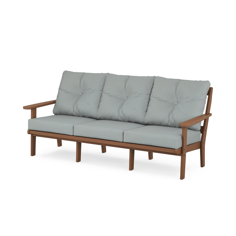 Lakeside Mission Deep Seating Sofa, Mahogany, Cast Ash