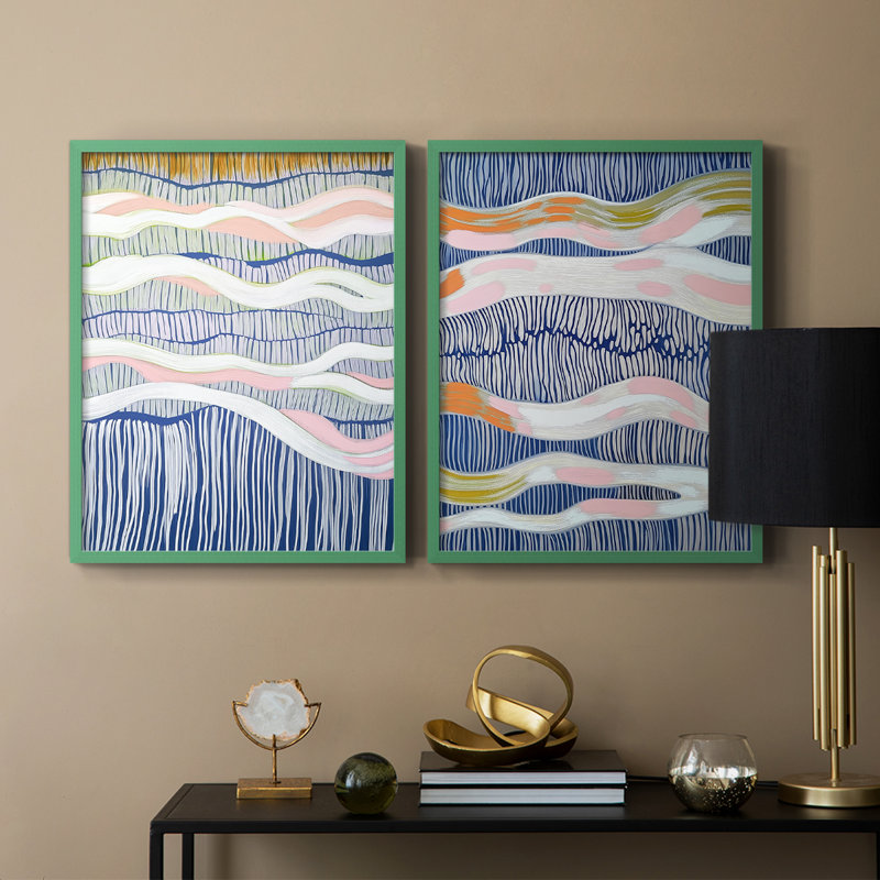 ABSTRACT Series cmxxv - reproduction encadrée de qualité supérieure - prête à être accrochée - aucun clou requis - aucun clou requis