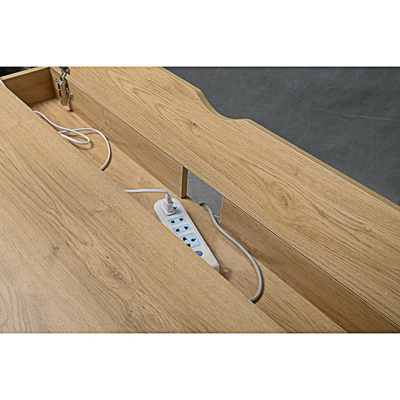 Techni Mobili Modern Multi Storage Computer Desk with Storage, Pine