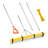 Landscape Rake, 36 inch Wide Head 102 inch Handle, Large Heavy Duty Aluminum Landscaping Leaf Rake Tool, Asphalt Level for Loosening Soil, Garden & Yard, Pond Gravel & Beach Lawn Care, 52ft Rope