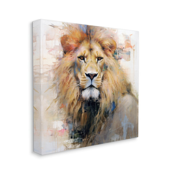 Bungalow Rose Lion On Canvas by Ray Powers Painting | Wayfair