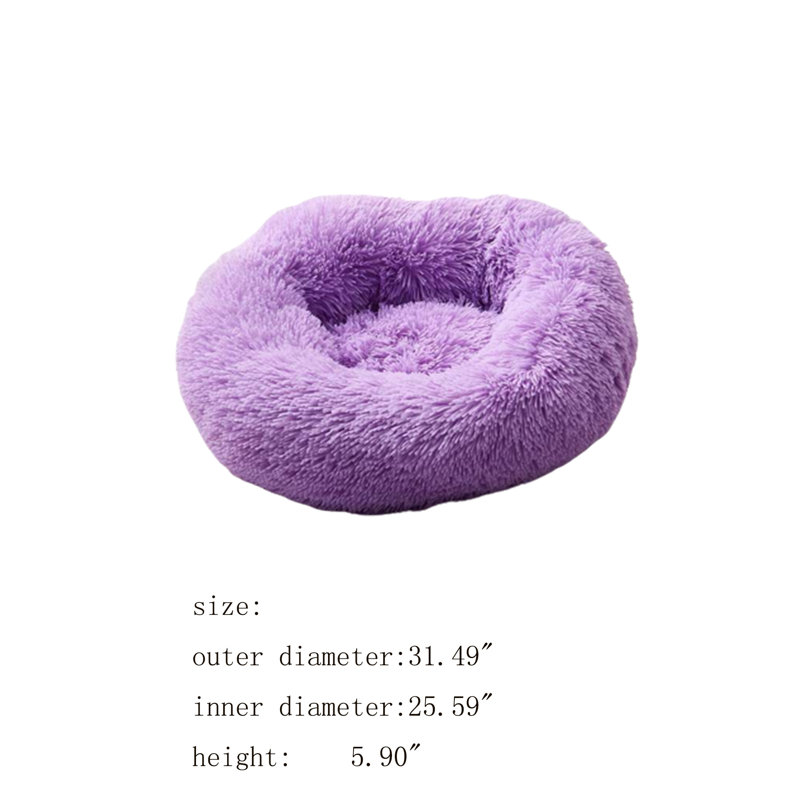 Lit de luxe pour animaux, Mauve, Très grand (l 39,37 po x P 39,37 po x H 5,9 po)