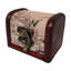  Coffre à bijoux classique en bois 2 pièces, boîte de rangement miniature pour petits accessoires et souvenirs