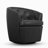 Classic Tuffted Vegan Faux Leather Swivel Barrel Chair No Assembly Required-499501869