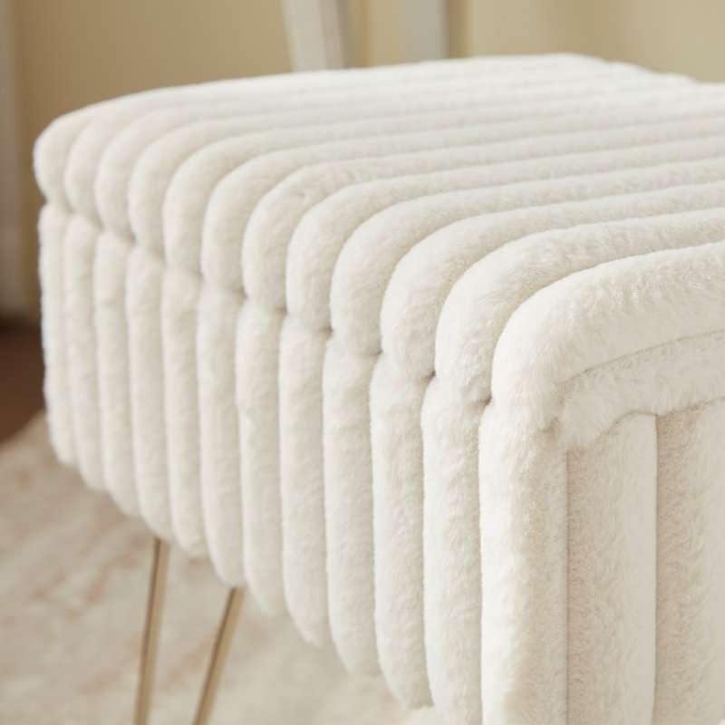 Tabouret de coiffeuse Modern, Blanc