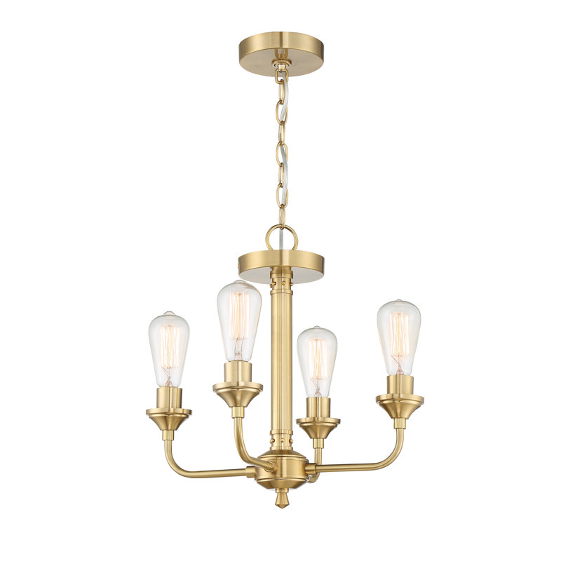 Upney Semi Flush Mount, Satin Brass