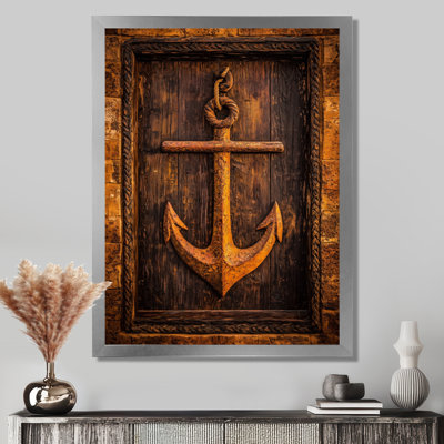 Décoration murale rustique avec corde d'ancre rustique sur le pirate