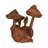 Sculpture Wood Mushroom-Inspired Design 13" Brown for Home Office Bedroom Living Room Decor.