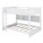 Queen Over Queen Bunk Bed With Storage Cabinets, Solid Wood Bunk Bed With Charging Station, Ladder And Safety Guardrails-1962190552