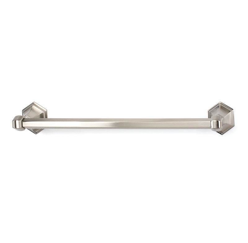 Nicole Wall Mounted Towel Bar, Satin Nickel