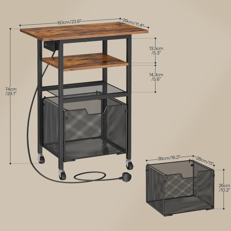 74cm H x 60cm W Printer Stand