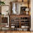 Light-coffee Solid + Manufactured Wood Shoe Storage Bench-940986158
