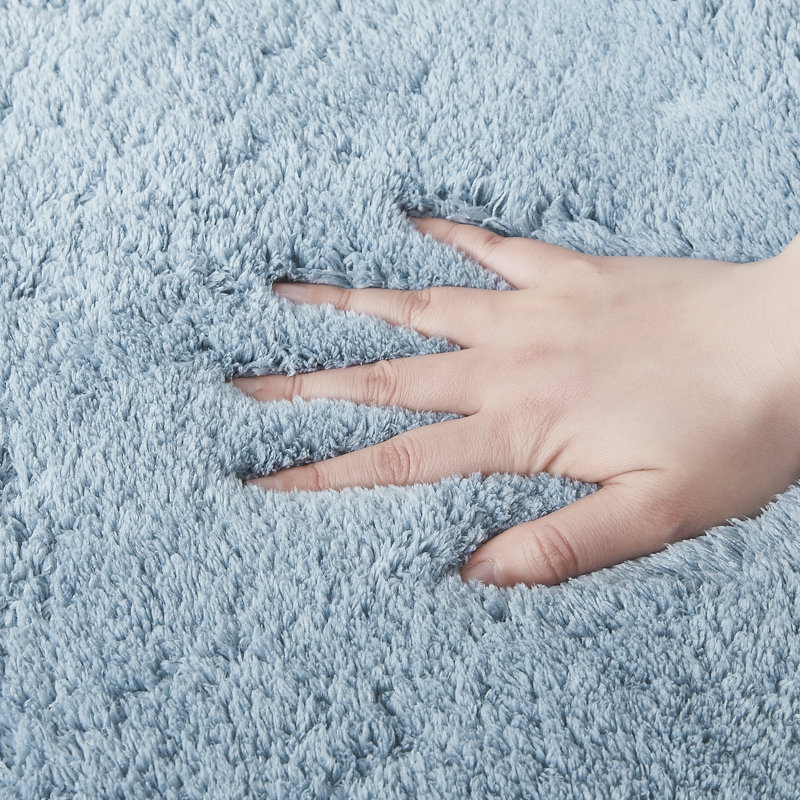 Dailen Non-Slip Bath Rug, Blue