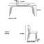 Combinaison de table et de chaise simplifiée-104250549