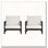 Fauteuil club d'extérieur, coussins blancs hydrofuges