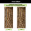 Porte en bois de pin massif X Design non assemblé avec quincaillerie d'installation en nickel brossé-72603595-72603603