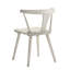 Ensemble de 2 chaises de salle à manger rétro en bois massif avec finition blanche et assemblage simple pour les espaces-118881862