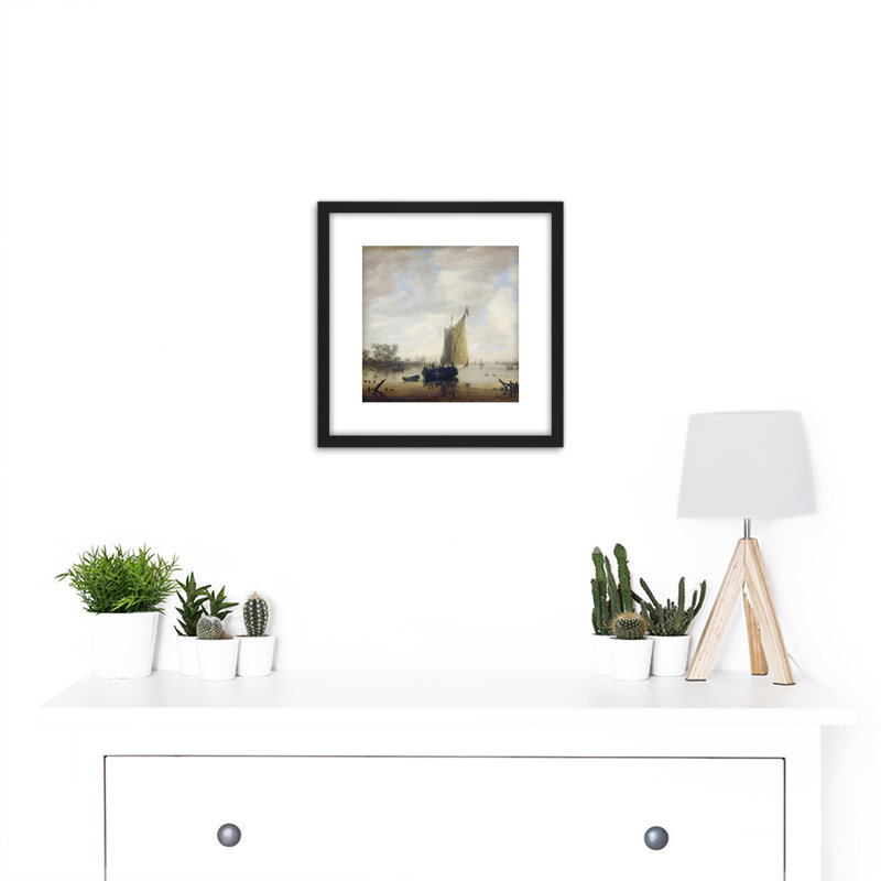 Jeronymus Van Diest Riverview Boat by Jeronymus Van Diest - Single Picture Frame Painting