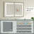 Recessed or Surface LED Mirror Medicine Cabinet, Defogger, Touch Sensor, 3 Colors, Dimmer, Outlets and USBs-472285235