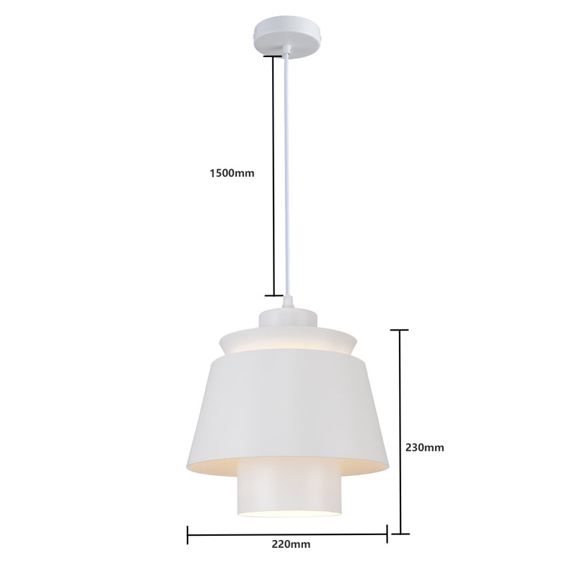 Modern Pendant Light With Multi-layer White Metal Shade Kitchen Island Single Chandelier Nordic Style Pendant Light Fixtures