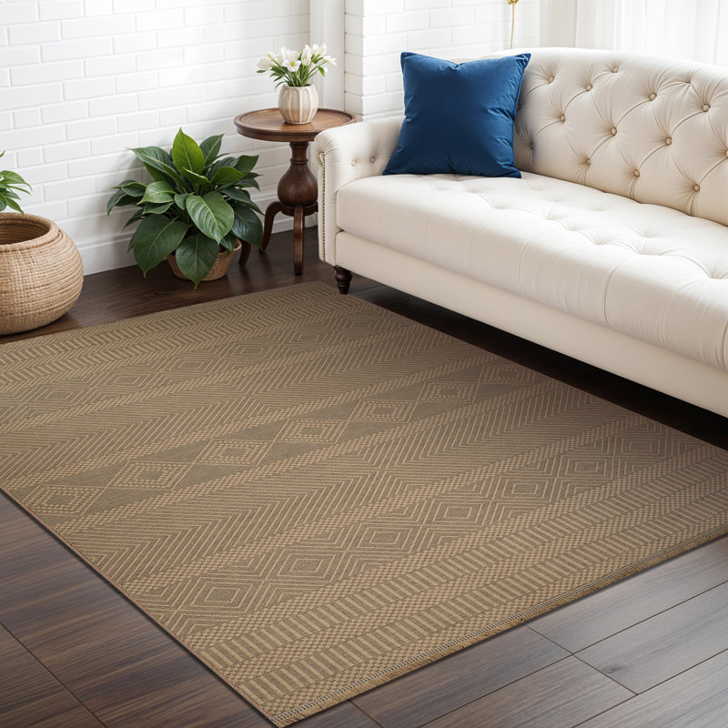 Jute Boho Runner Tan/Beige_MYS2301, Rectangle 158 x 213cm