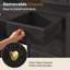 Dressing Table with LED Lighted Mirror, Charging Station (Power Outlets, Type-C & USB-A Ports), 9 Drawers-1489810908