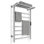Porte-serviettes mural chauffant électrique avec tablette supérieure