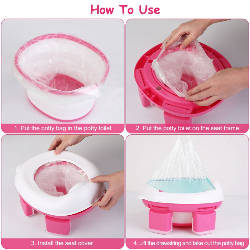 5 rouleaux (100 pièces) sacs de pot jetables pour toilette portative pour tout-petits, enfants, adultes, animaux de compagnie, voyages