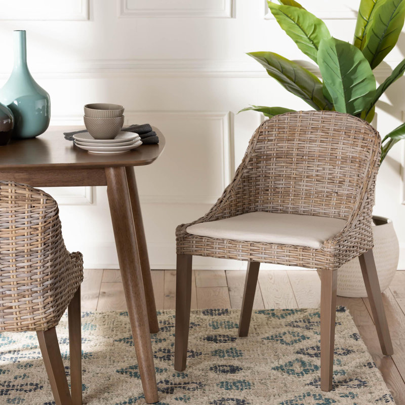 Lara 17.2'' H Upholstered Mahogany Side Chair