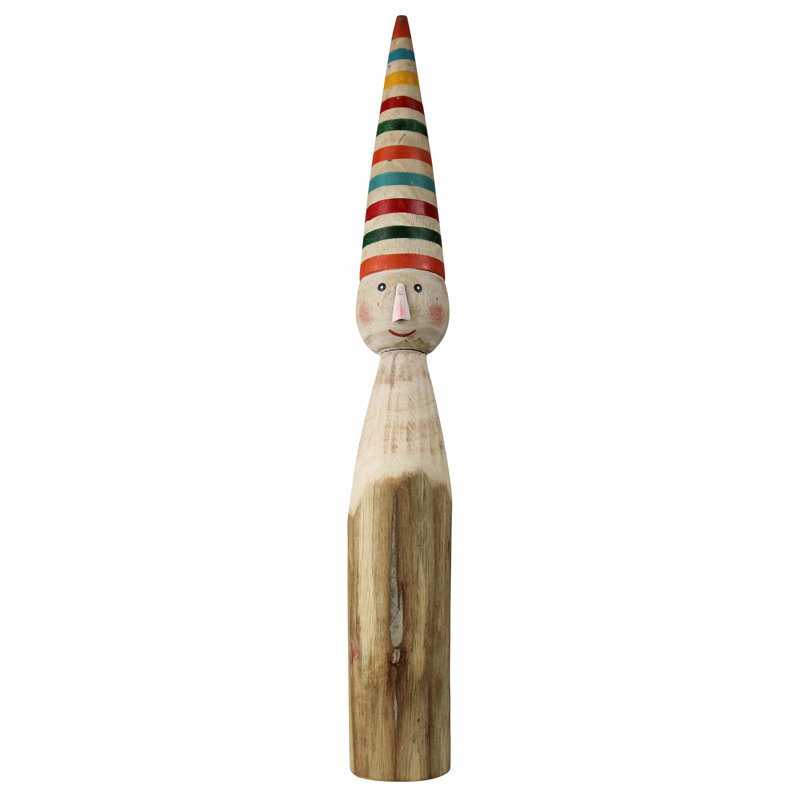 Wood Boy avec un grand chapeau, Asst