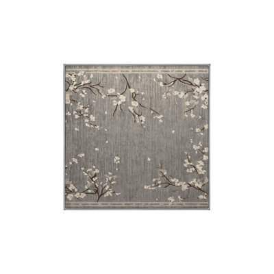Machine Washable Gray Area Rug
