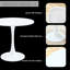 31.9" Hourglass-Shaped Round Dining Set - Space-Saving Table & 2 Ergonomic PU Chairs with Arched Silver Legs-1540169124