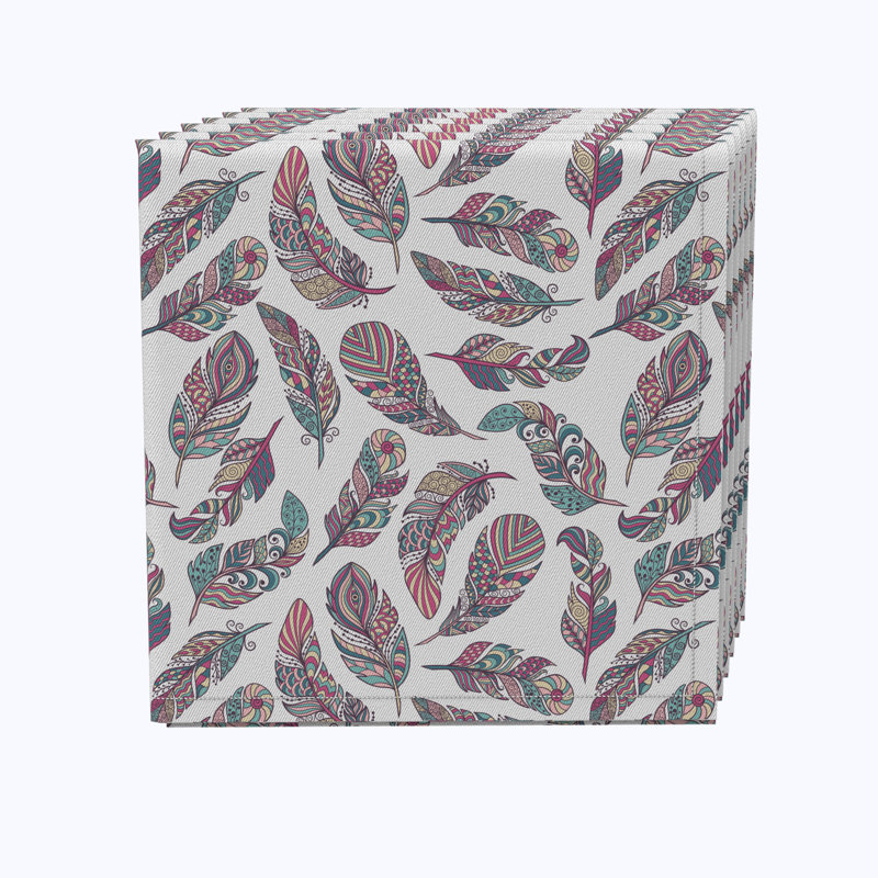 Cotton Twill Floral Square Napkin
