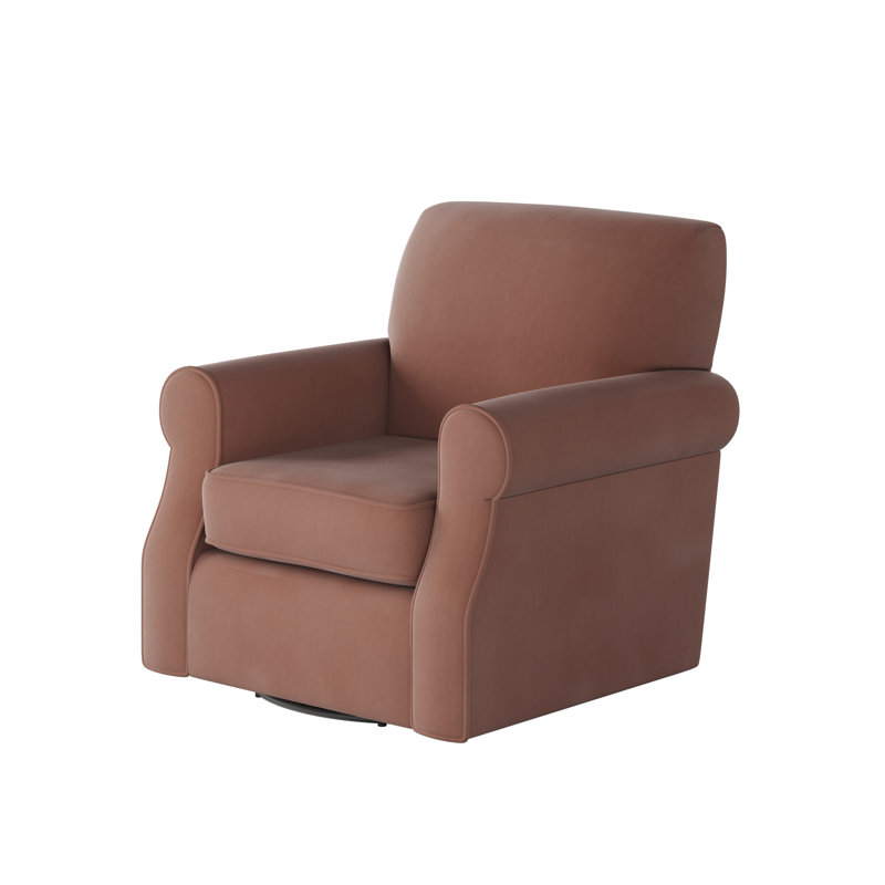 Fauteuil pivotant en polyester Silverlock, Mélange de polyester bois de rose