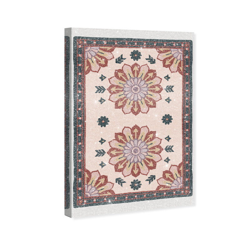 Midnight Damask Canvas Floral & Botanical Print by Oliver Gal, Black Frame, 10 x 15, Gallery Wrapped, 16"H x 24"W
