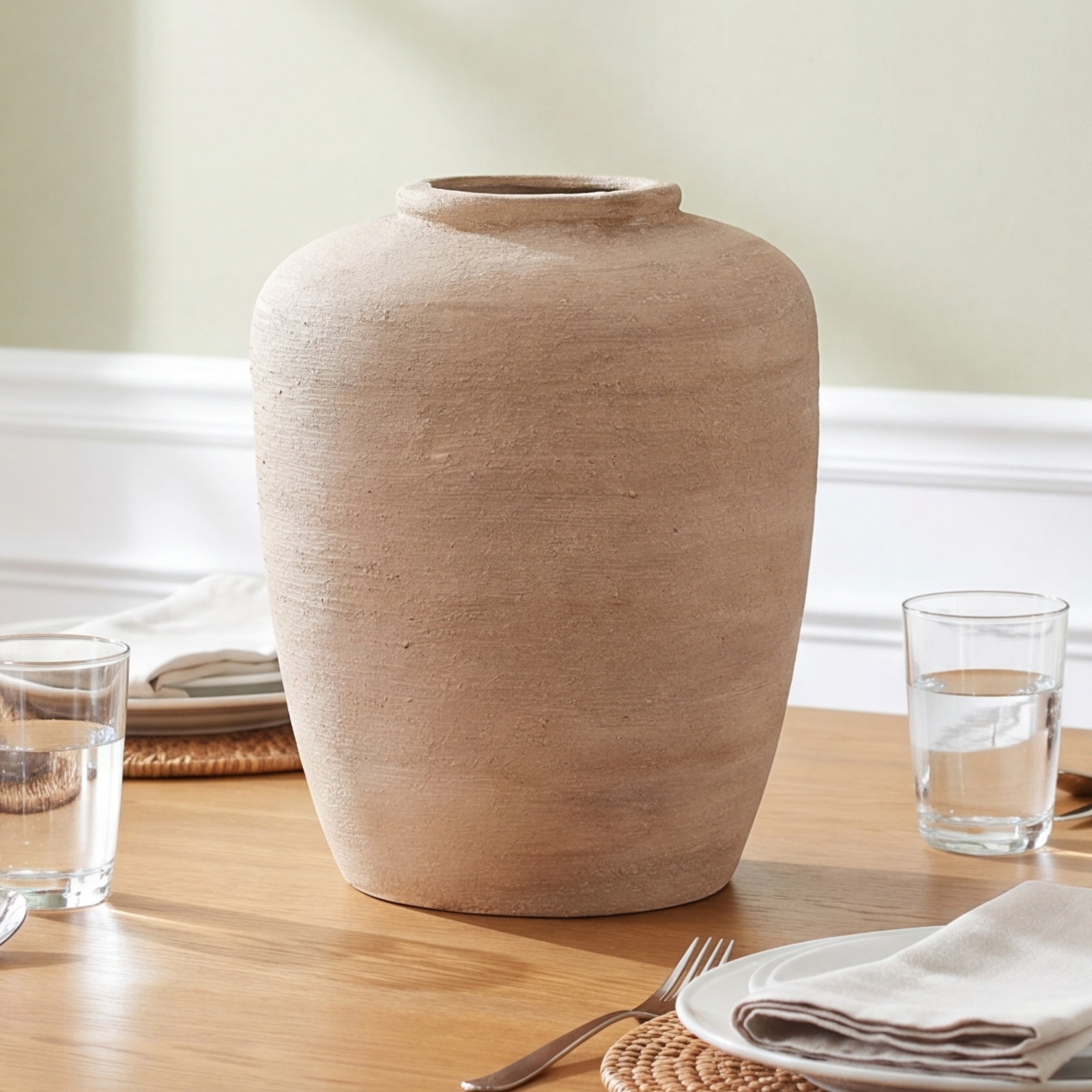 Felicie Ceramic Table Vase, 15.75" H x 13.05" W x 12.95" D