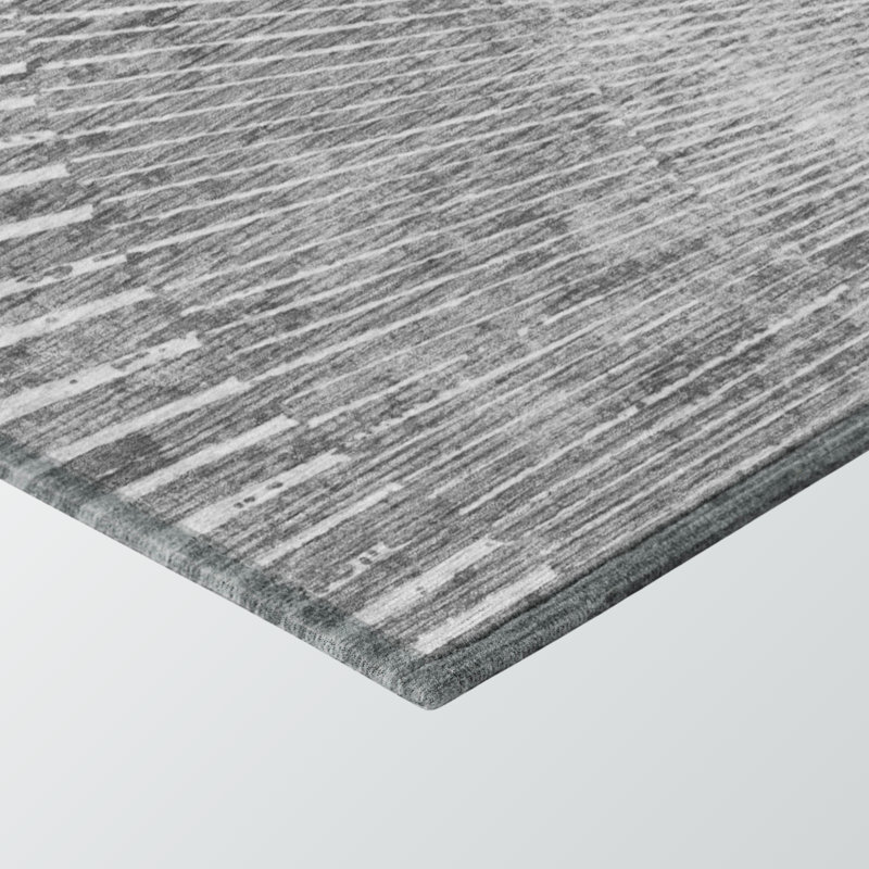 Abstract Washable Non Skid Indoor Outdoor Area Rug in Gray by, Rectangle 5 x 7'6"