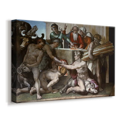The Sacrifice of Noah (Sistine Chapel Ceiling)-Michelangelo-Gallery Wrapped Canvas-1508–1512