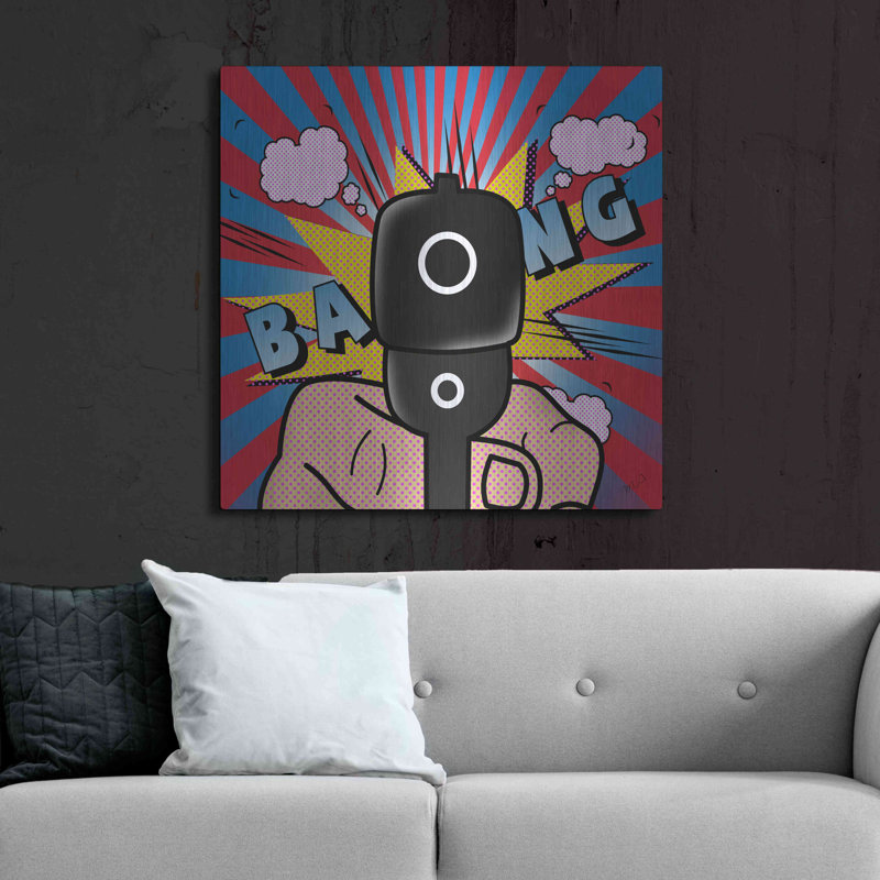 "Trinx" 16 "par Mark Ashkenazi, art mural en métal, 36 po x 36 po